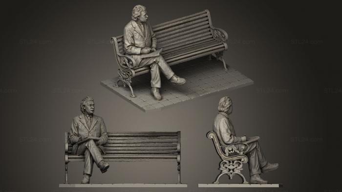 Статуэтки известных личностей (Альберт Эйнштейн, STKC_0137) 3D модель для ЧПУ станка